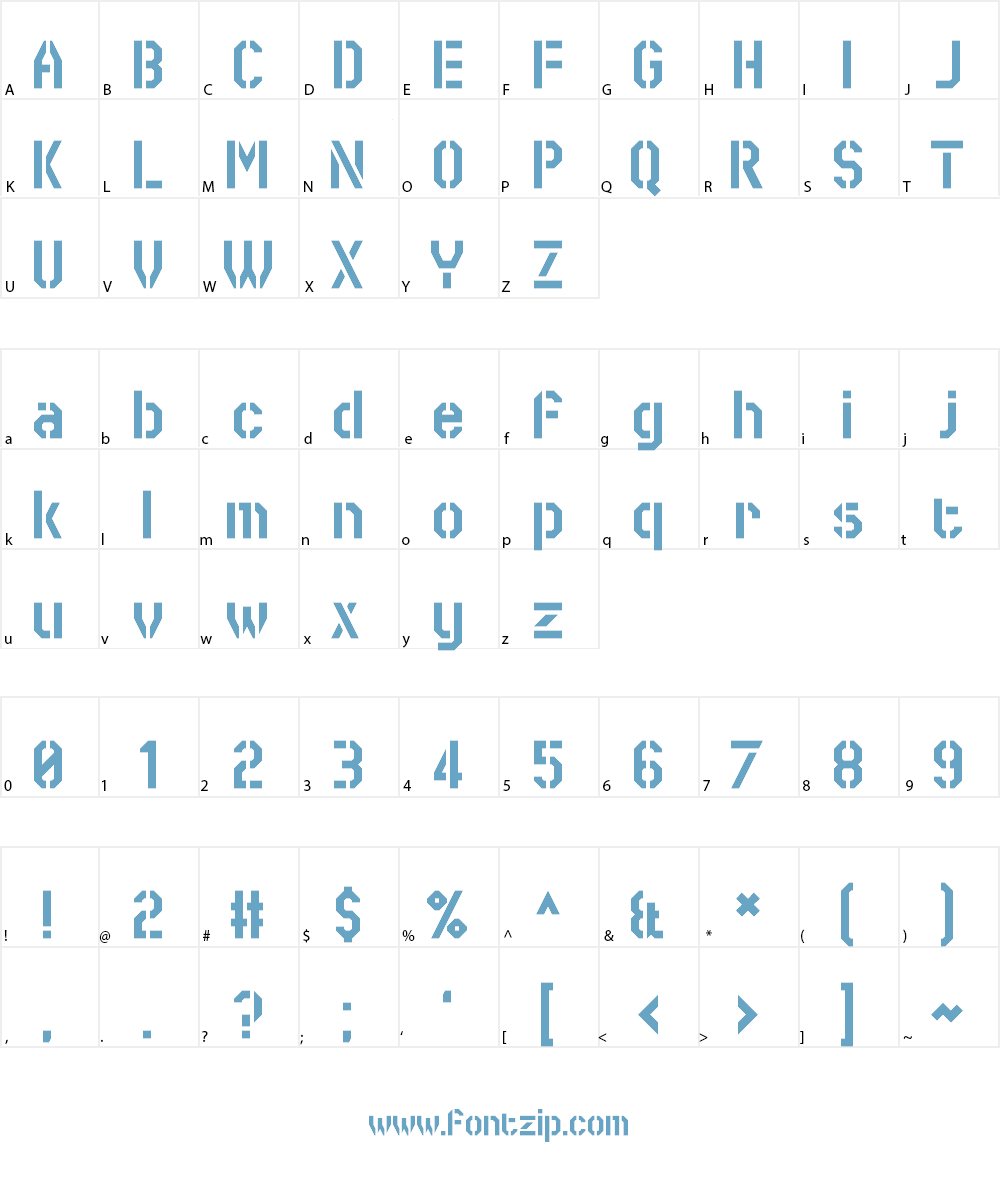 Swore Games Font Character